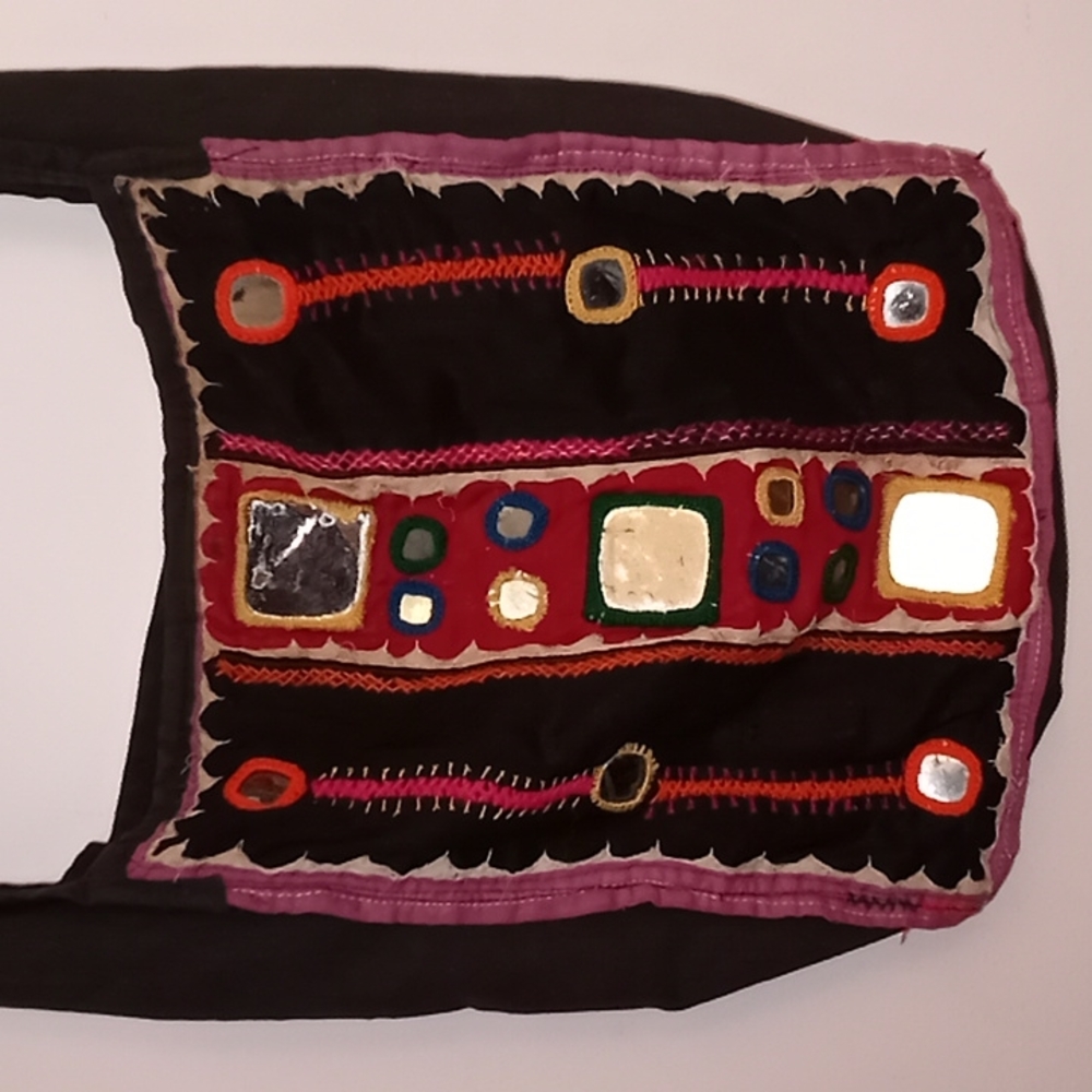 Vintage Bohemian Ethnic Tribal Mirrored Shoulder Bag Purse Pocketbook